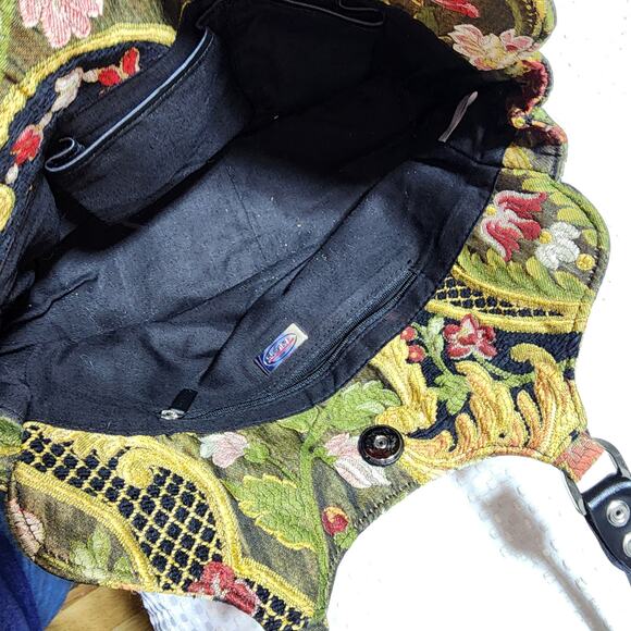 TALBOT TAPESTRY COLORFUL SATCHEL BAG - Picture 6 of 7